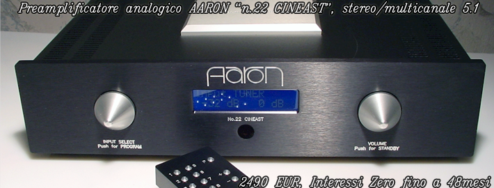 Preamplificatore analogico stereo/multicanale programmabile n.22 CINEAST AARON importato da Plasmapan e Gianluca Vignini