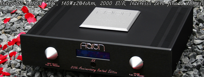 AARON XX, amplificatore integrato artigianale hiend made in Germany da Plasmapan Italia. Anche rate da 42 EUR al mese