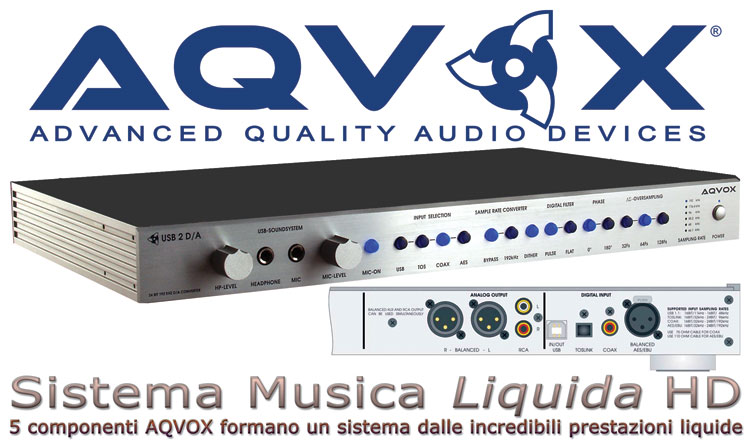 Sistema AQVOX per Musica Liquida HD da Plasmapan